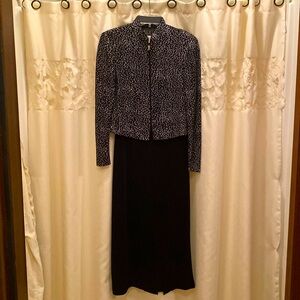 Woman’s Black Evening Cocktail Dress & Jacket, Size 8